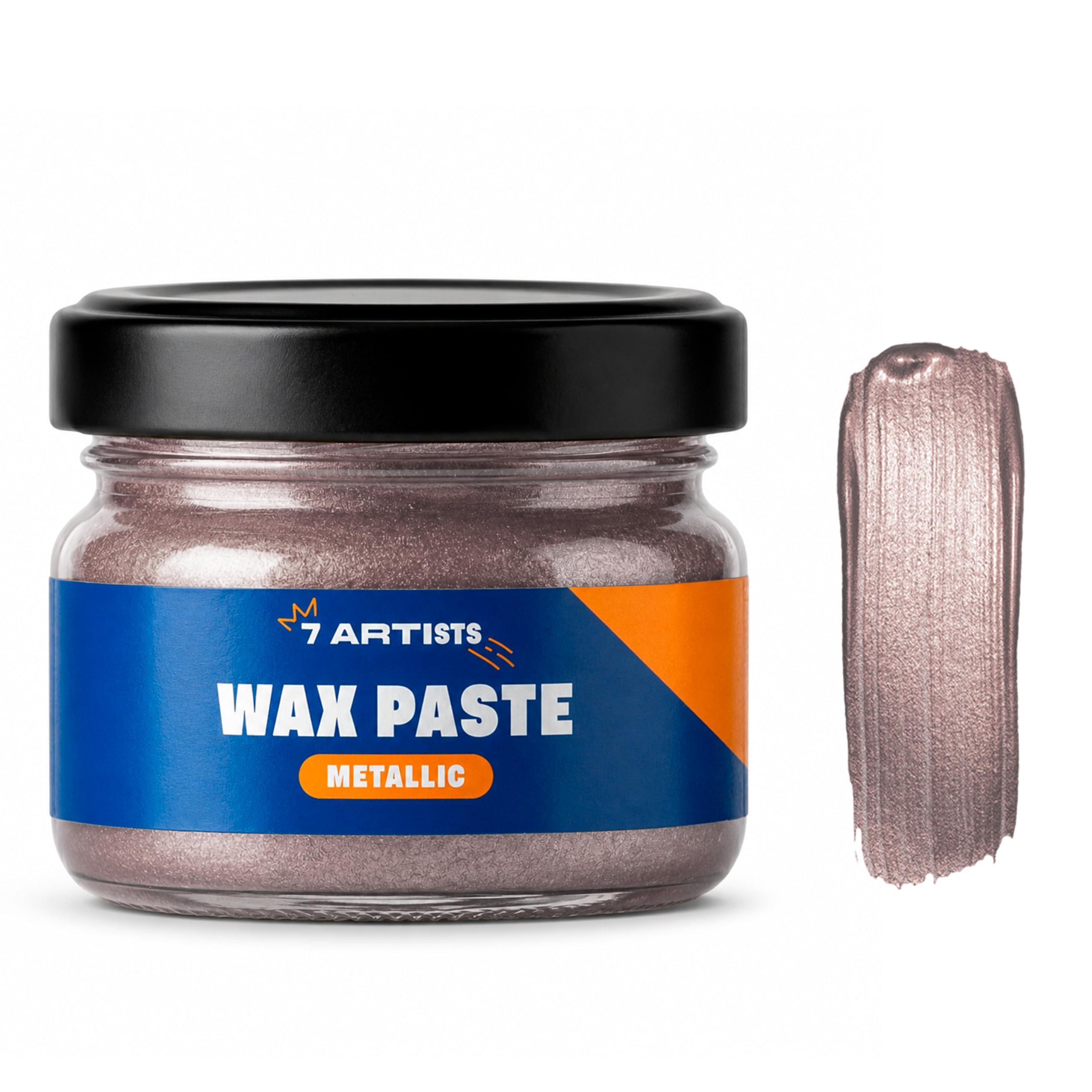 7 Artists Gilding Wax Rose Gold 20 ml – Metallic Paste Wax with Beeswax & Orange Oil | Metallic Shimmer Finish for Furniture, Picture Frames, Wood, Plaster & Terracotta | Antique Gilding Paste