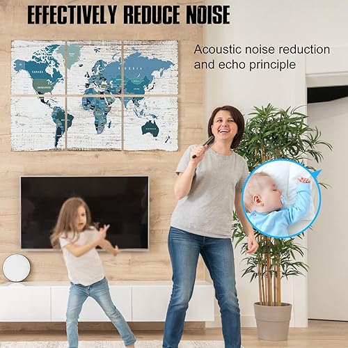 Miniatura 5 de YPY Paneles acústicos de pared insonorizados paneles absorbentes de sonido, arte de pared acústico decorativo, tratamiento acústico para estudio de