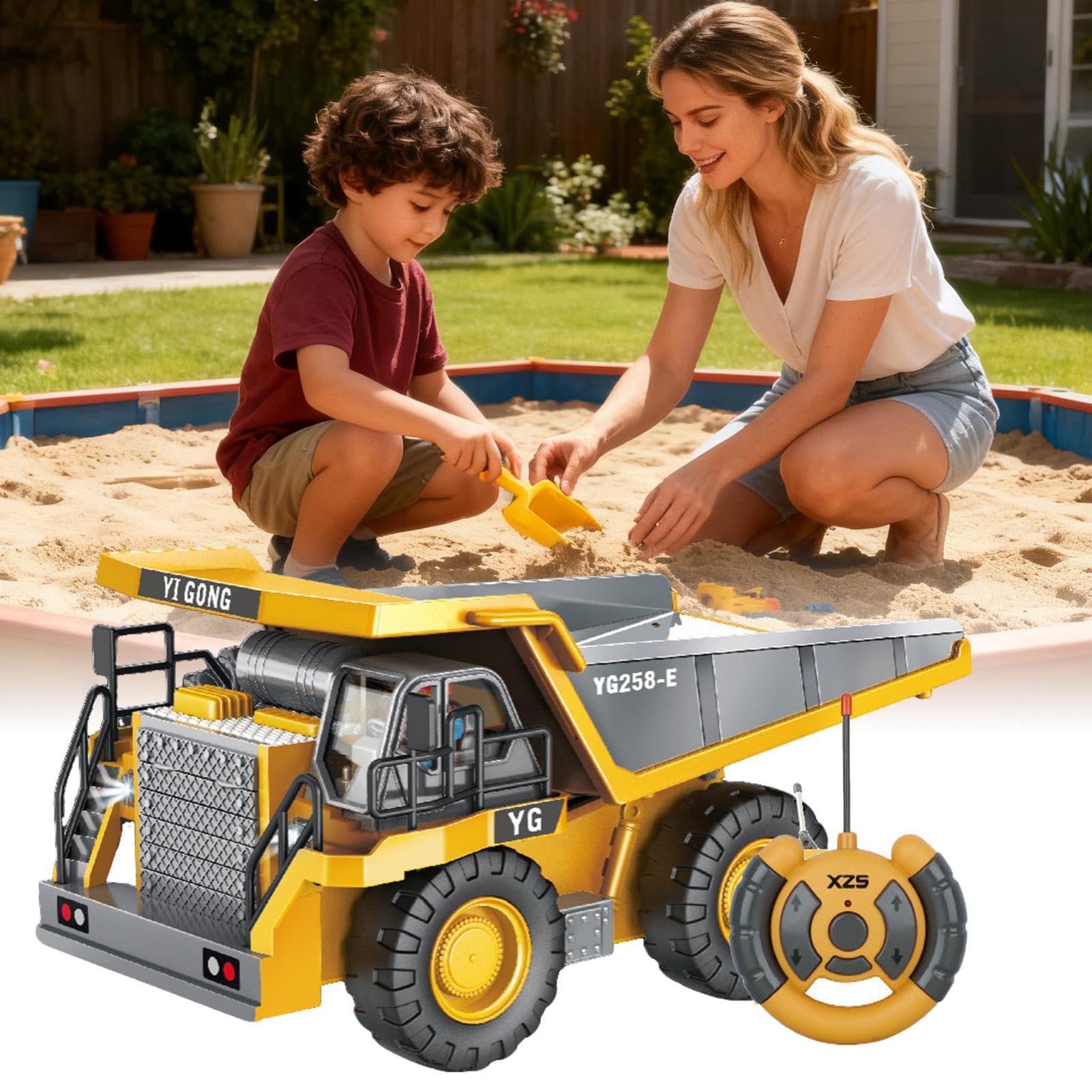 Camiones Eléctricos para Niños Excavadora Eléctrica Con Luces Y Sonido