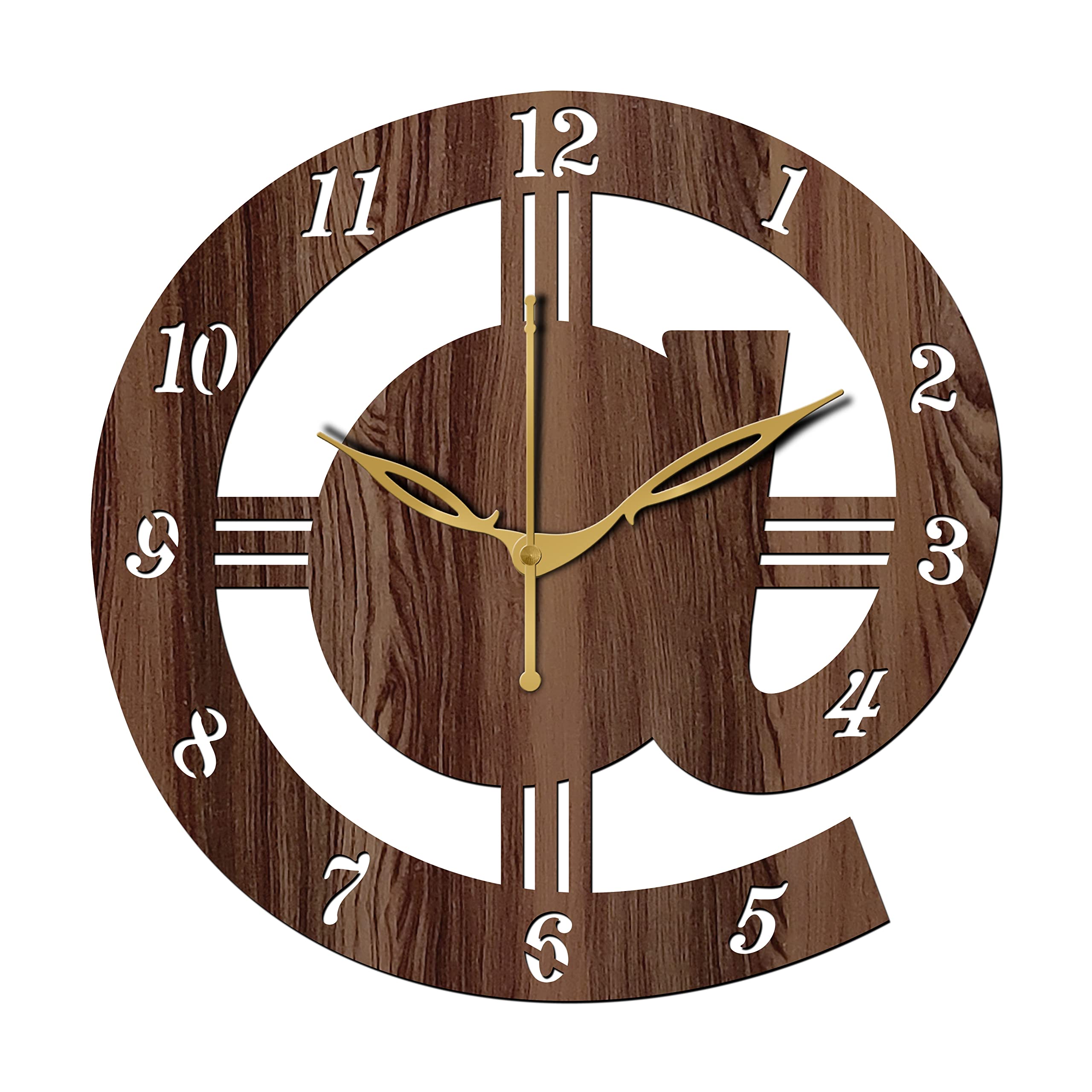 10" Inch Wooden Wall Clock (Wenge, Small Size, 25cm x 25cm)-013