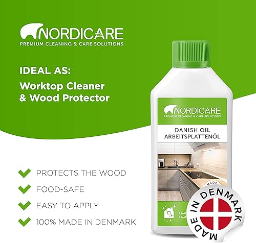 Miniatura 2 de Nordicare - Aceite danés para madera - Aceite danés subraya la estructura natural de la madera (roble, cereza, pino y más) - Aceite de madera para