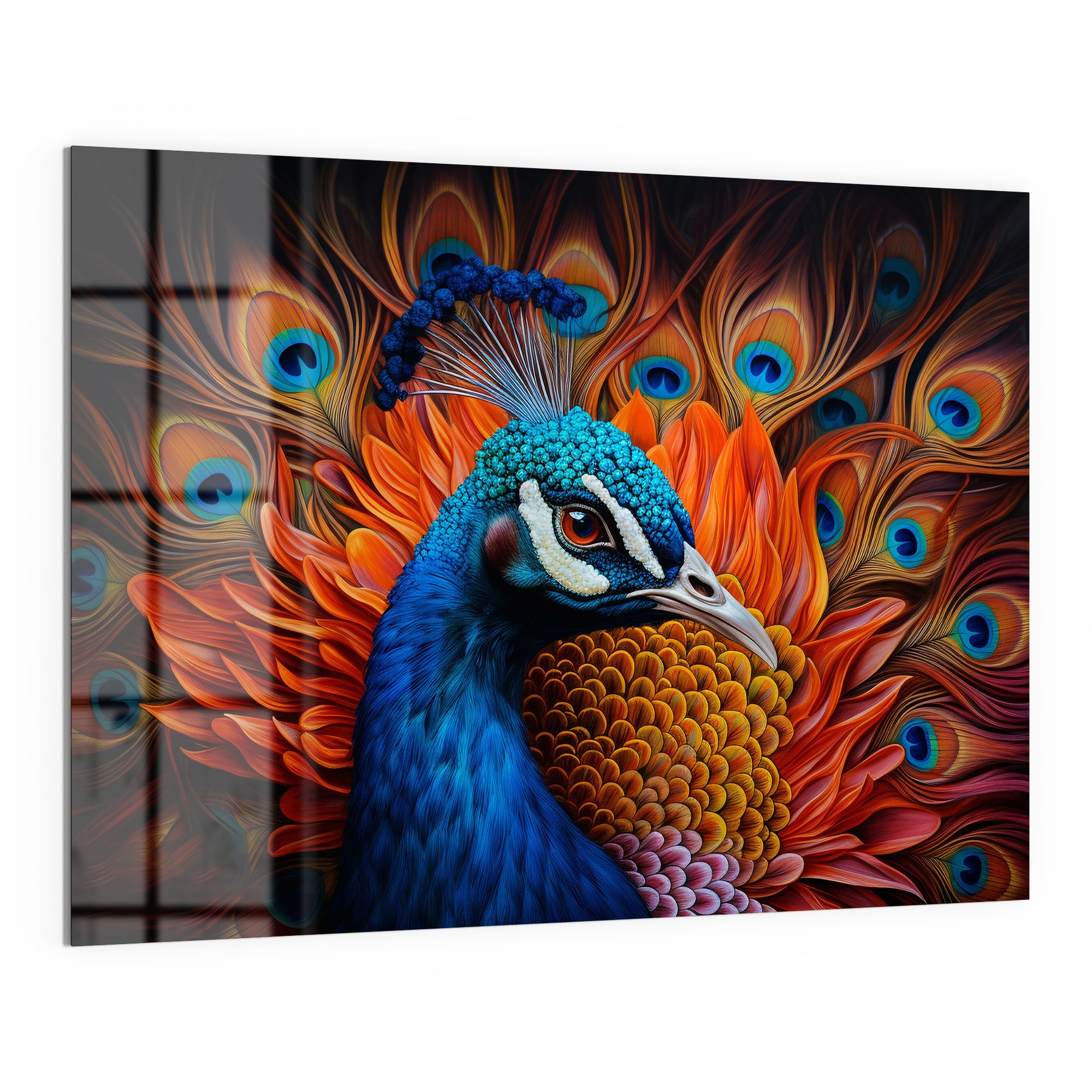 DEQORI Szklana tablica magnetyczna | wymiary 120 x 90 cm | motyw "Majestatyczny połysk" | tablica memo ze szkła | tablica magnetyczna z magnesami, długopisem i chusteczką do kuchni i biura | tablica