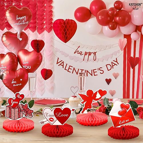 Miniatura 8 de KatchOn, Centros de mesa de San Valentín para mesas, grandes, paquete de 39  Decoración de corazones colgantes de San Valentín, centros de mesa de