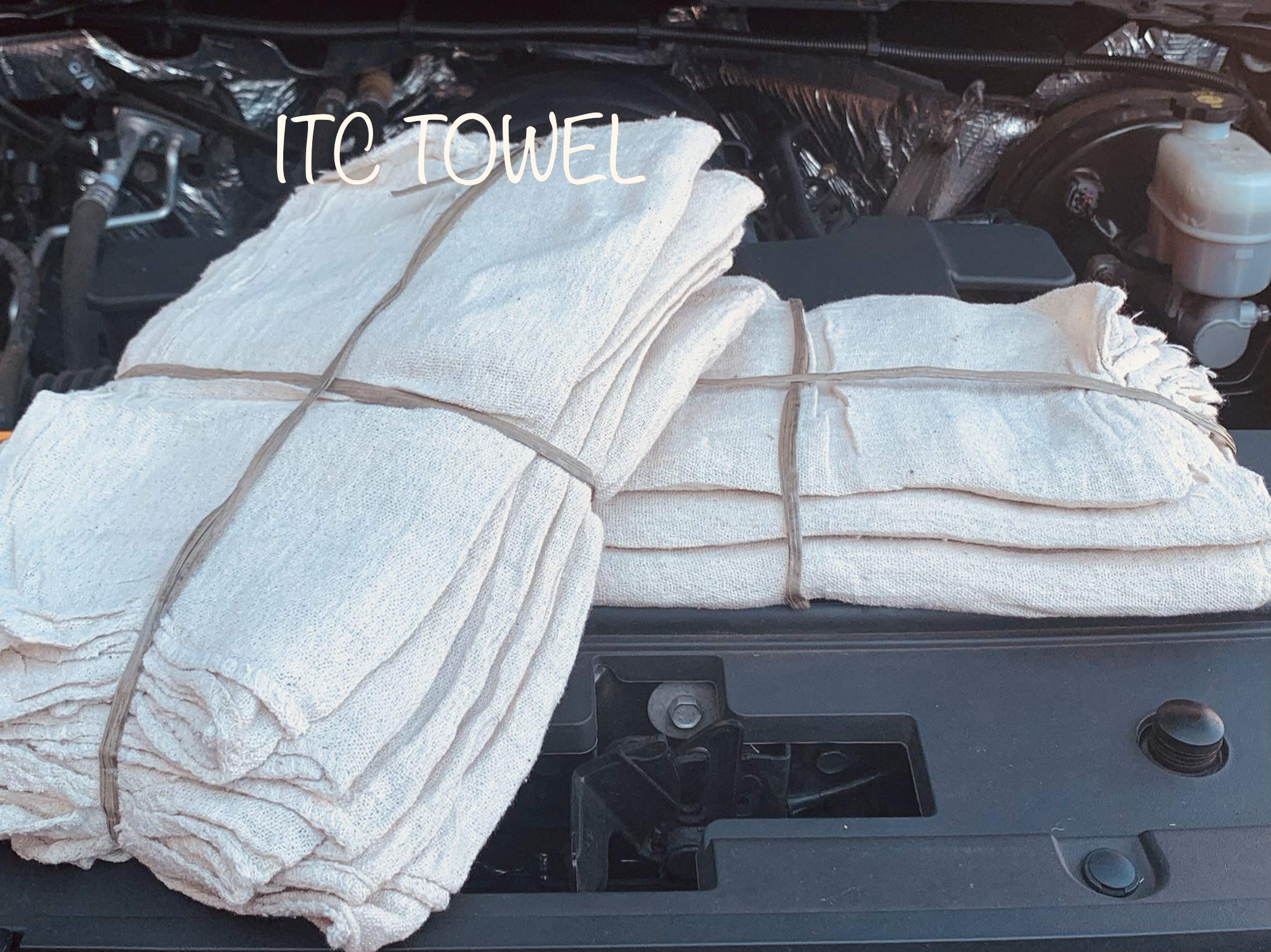 ITC 2500 Natural Shop Towels Rags Superior Auto Mechanic Shop Rags 14x14 inch