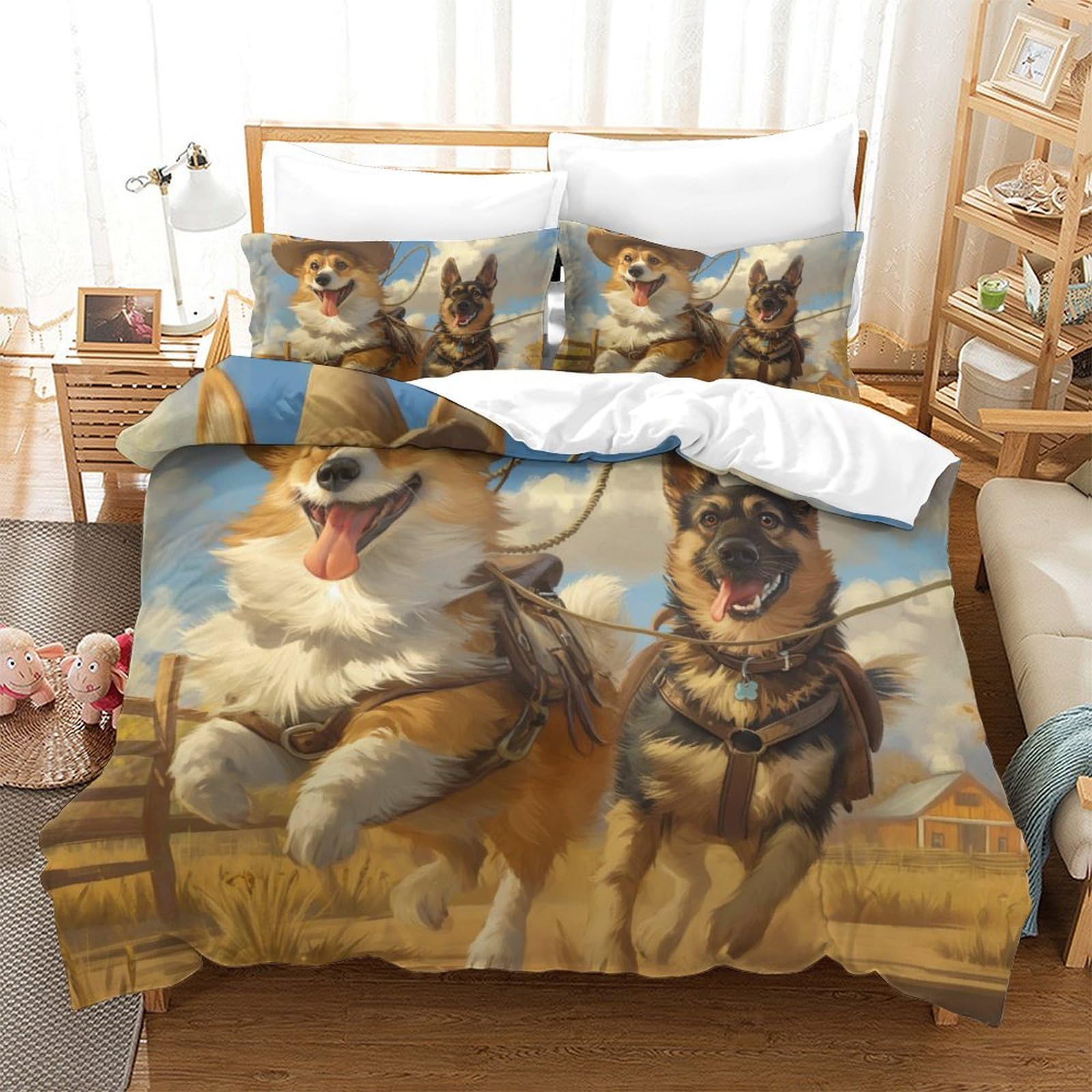 Parure de lit Chien Berger Allemand pour une chambre cosy et chaleureuse en microfibre respirante
