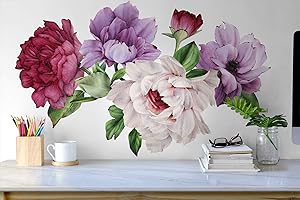 Gracefully Enhance Your Walls with Murwall Peony Floral Decals