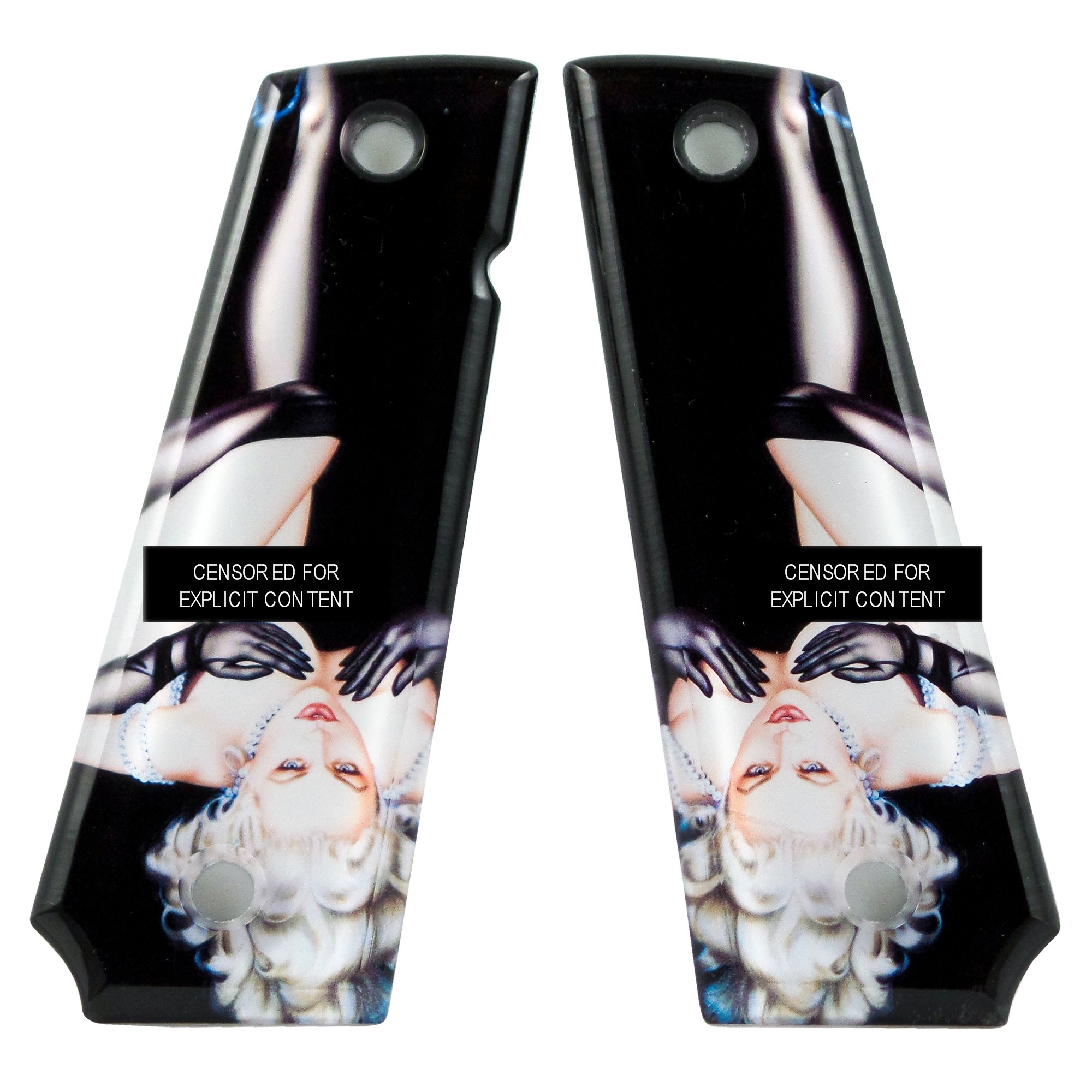 Custom 1911 A1 Full Size Olivia 2 SPD Acrylic Ambidextrous Grips- Compatible with Kimber, Colt, Taurus and Sig