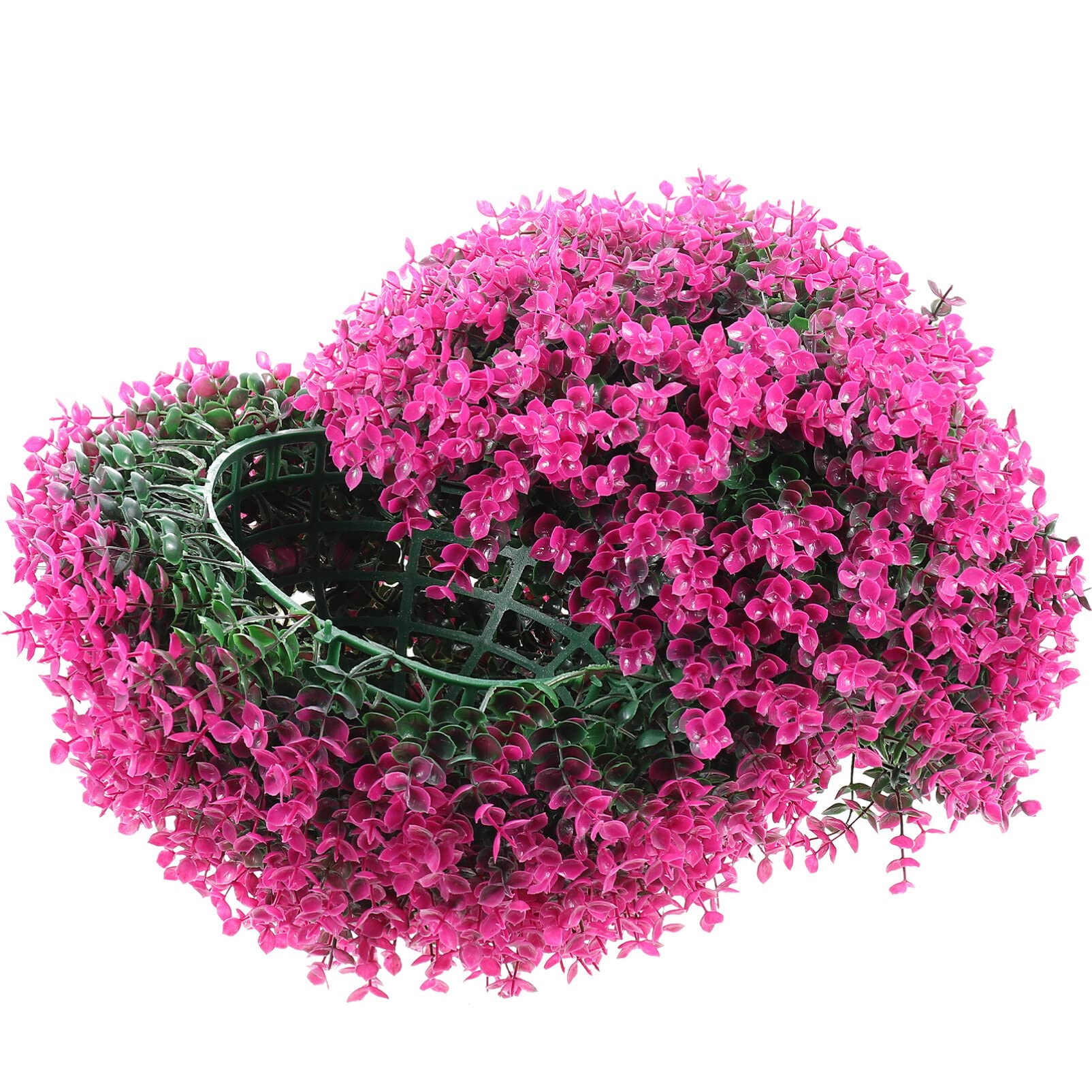 2 pack SEWACC Eucalyptus Grass Ball Topiary Front Porch Decor Fake Plant Ball Pendant Artificial Hanging Grass Faux Mums Plant for for Hall Mall Grass Decor Green Accessories Wedding Plastic 35c