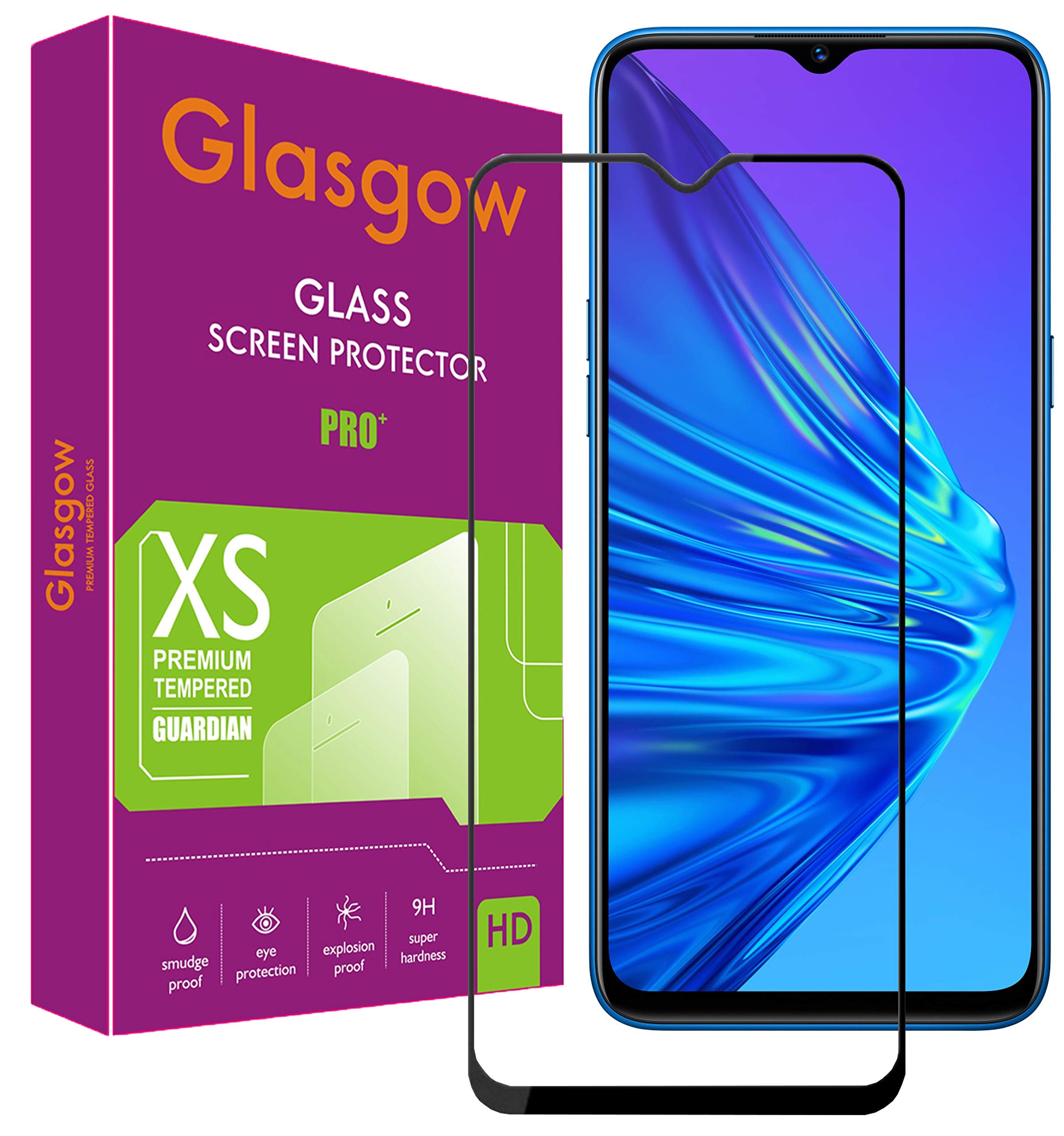 Glasgow 9H+ High Definition [HD] Tempered Glass for IQOO Z6 Lite 5G Screen Protection Premium Product [Curved Edges] [Gorilla] - Black (B0BGBCCZ5J) Amazon Price History, Amazon Price Tracker