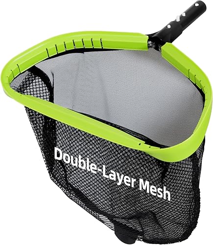 Miniatura 9 de Sepetrel, Red de piscina, redes profesionales para limpieza con bolsa profunda de nailon, marco de aluminio resistente y rastrillo de mango (poste