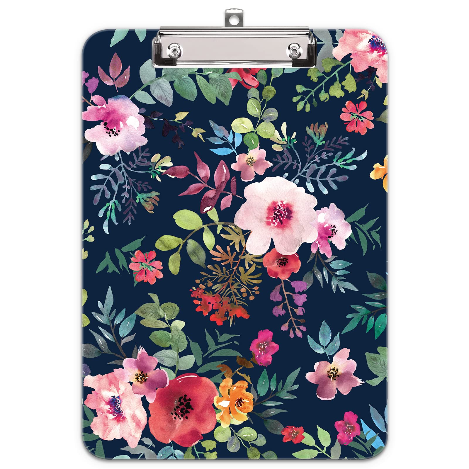 Hongri Portapapeles de plástico, tamaño carta A4 estándar para estudiantes, profesores, mujeres y niños, clip de perfil bajo, portapapeles decorativos, bonito patrón personalizado, tamaño 9 x 12.5