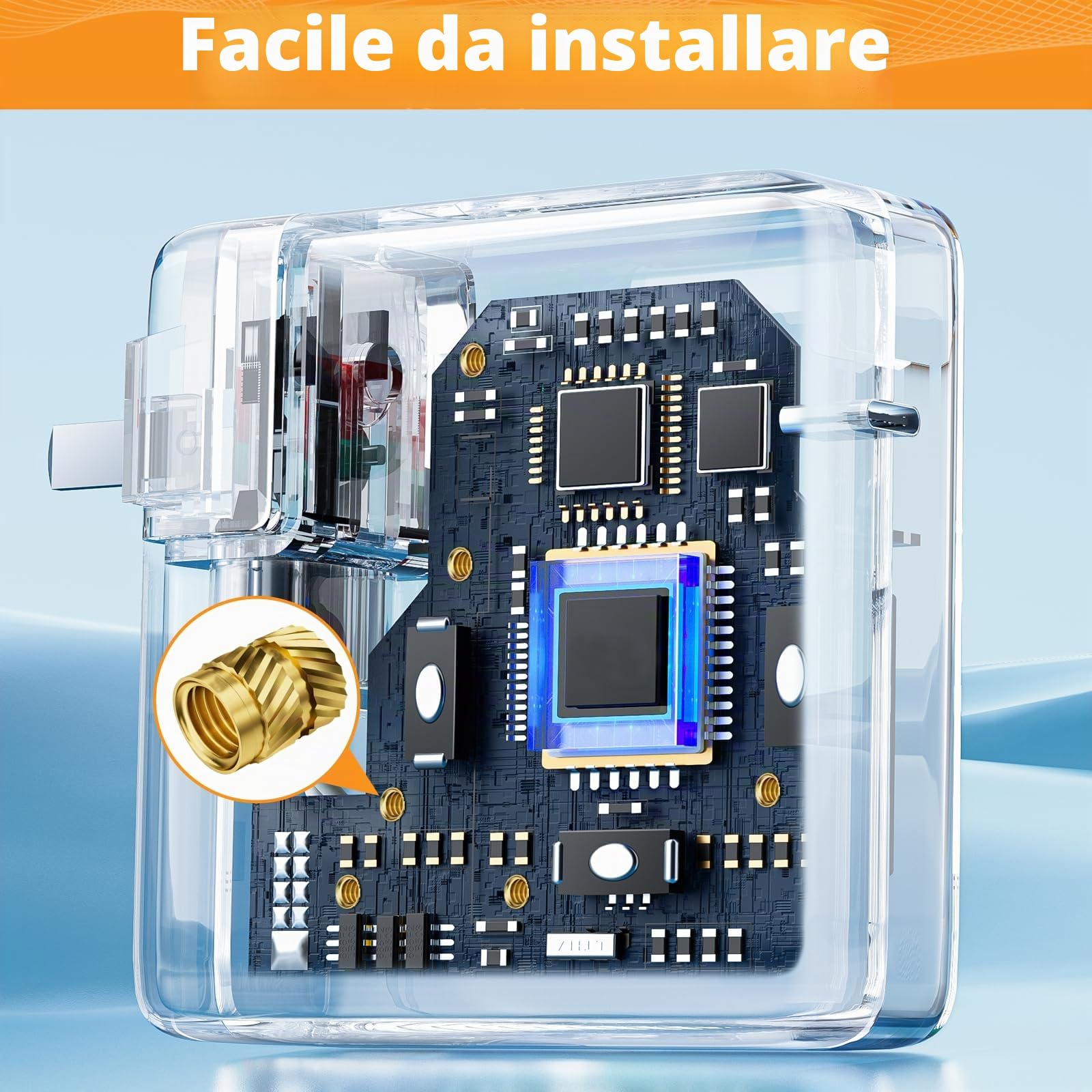 Inserti Filettati a Caldo M2 M3 M4 M5 M6 1/4-20, Dadi in Ottone con Strumento di Inserimento Termico per Stampa 3D