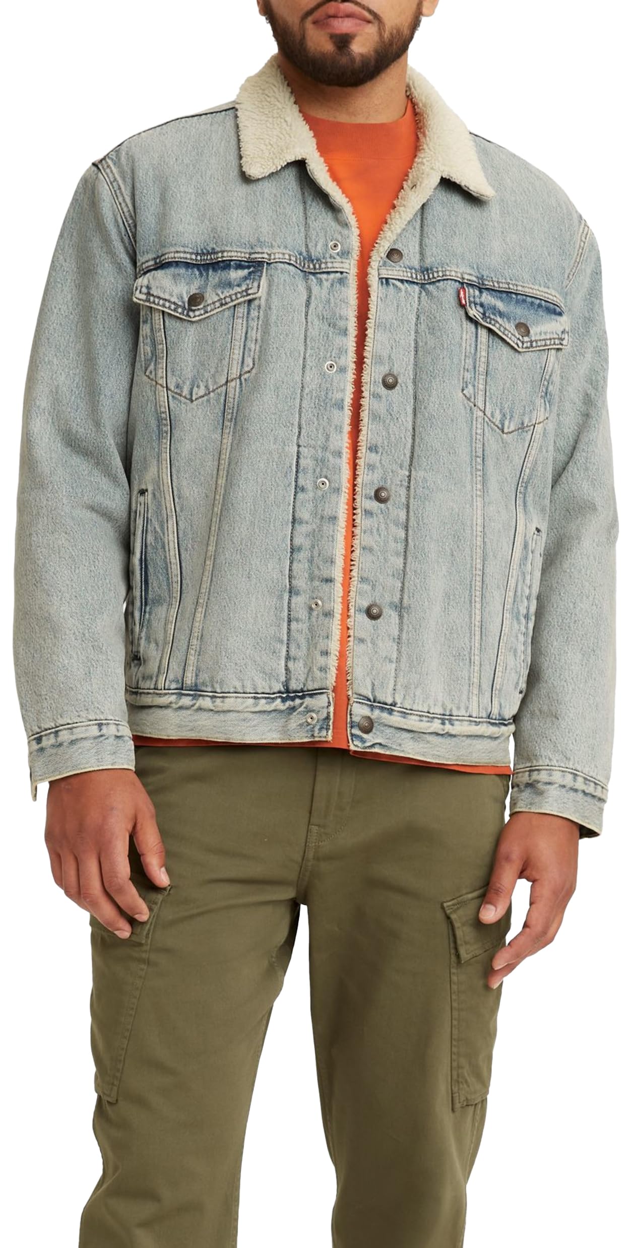 Levi'sMen's Type 3 Sherpa Trucker Jacket, Denim Jacket