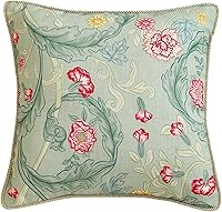 Vista 29 de patdrea Fundas de almohada de diseño floral vintage para sofá, fundas de almohada de lino marrón amarillo con patrón de pájaro y rosa, cojín