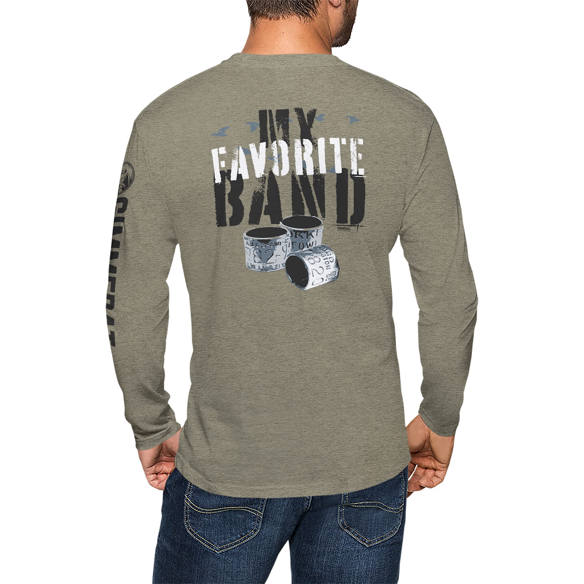 GIMMEDATGIMMEDAT Duck Hunting Mens Shirt My Favorite Band Tshirt Gift Fun Husband