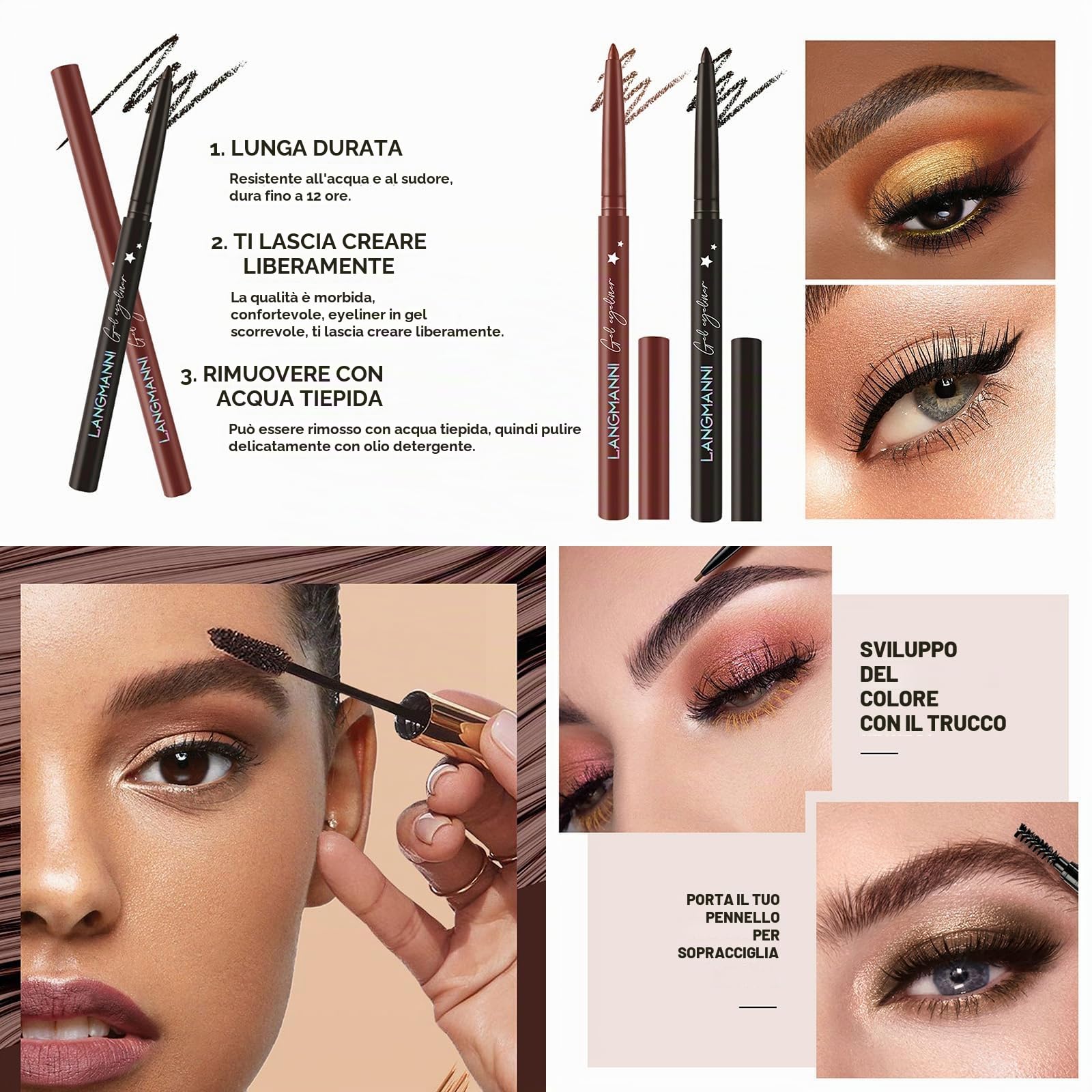 All in One Make Up Set Trucco Da Donna, Kit Starter Kit Multifunzione Cosmetico Trucco Con Palette di Ombretti, Rossetto, Eyeliner, Mascara, Pennello per Donne Ragazze