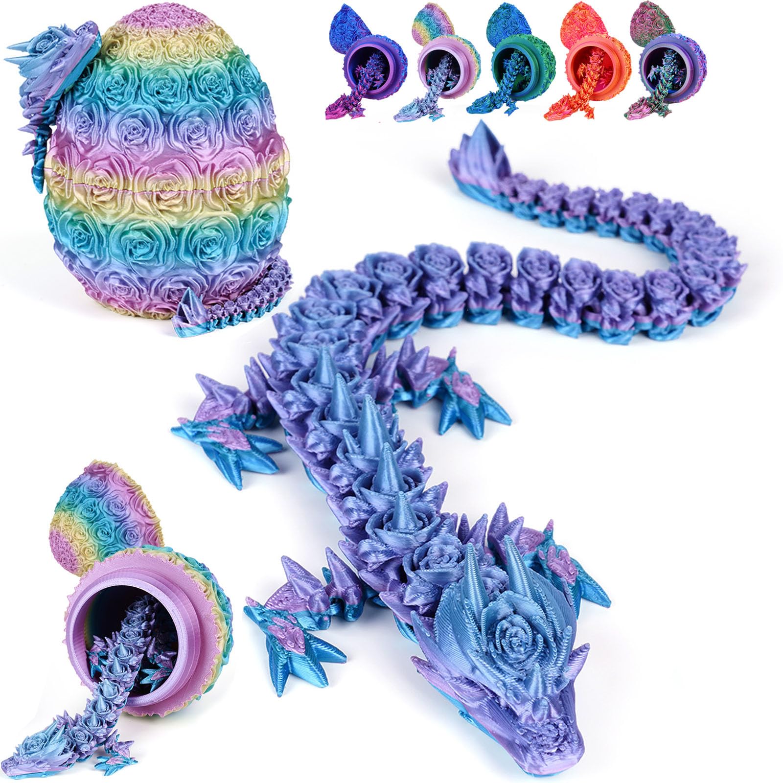 3D Printed Dragon EggRose Dragon Egg,Rose Dragon in Rose