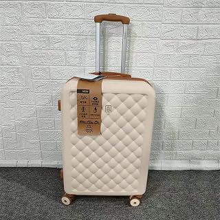 Bagagem de viagem nova bagagem de carrinho de luxo roda universal expansível moda ultra-silenciosa em bagagem 20/24/26 polegadas mala de bordo (Cor: branco, Tamanho: 20 polegadas)