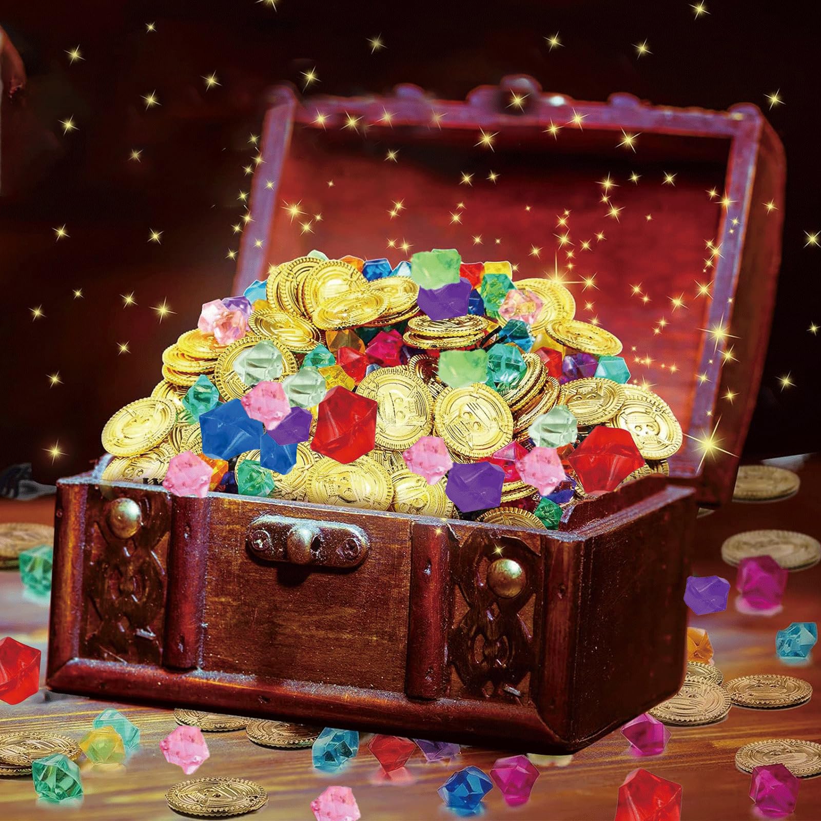 Goldmünzen Lot De 150 Pièces De Monnaie D'or De Pirate Et 100