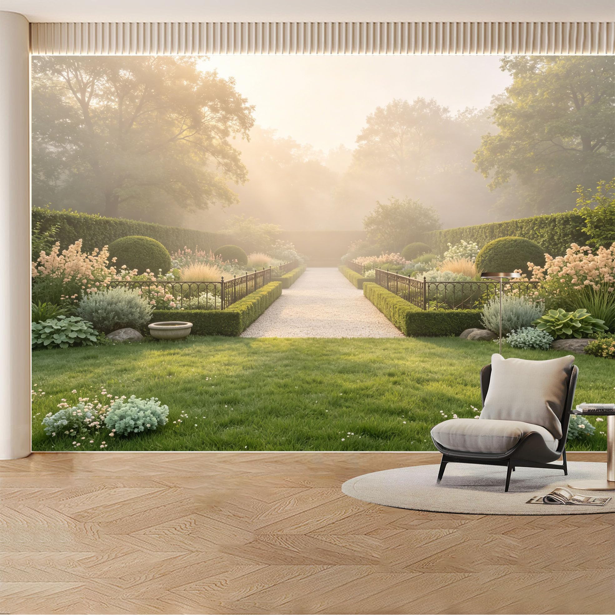 Custom Wall Mural Wallpaper Waterfall Mountain Landscape 3D Effect Wall Decor Misty Tropical Minimalist Removable SelfAdhesive Large Photo for Living Room， Bedroom， Office