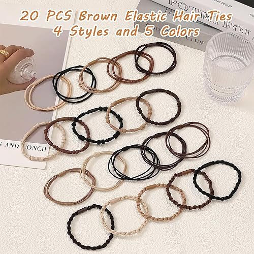 Miniatura 2 de 20 ligas para el cabello bohemias, pulseras multicolores para el cabello, lindas cintas elásticas trenzadas, cintas para el cabello bonitas, no