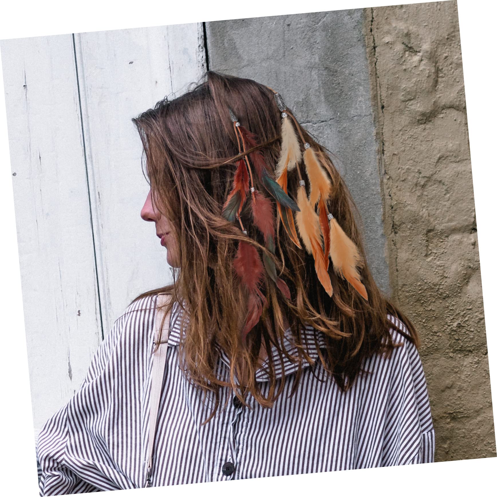 Extensions de Cheveux Plume 6 Pièces, Accessoires pour Cheveux Vintage
