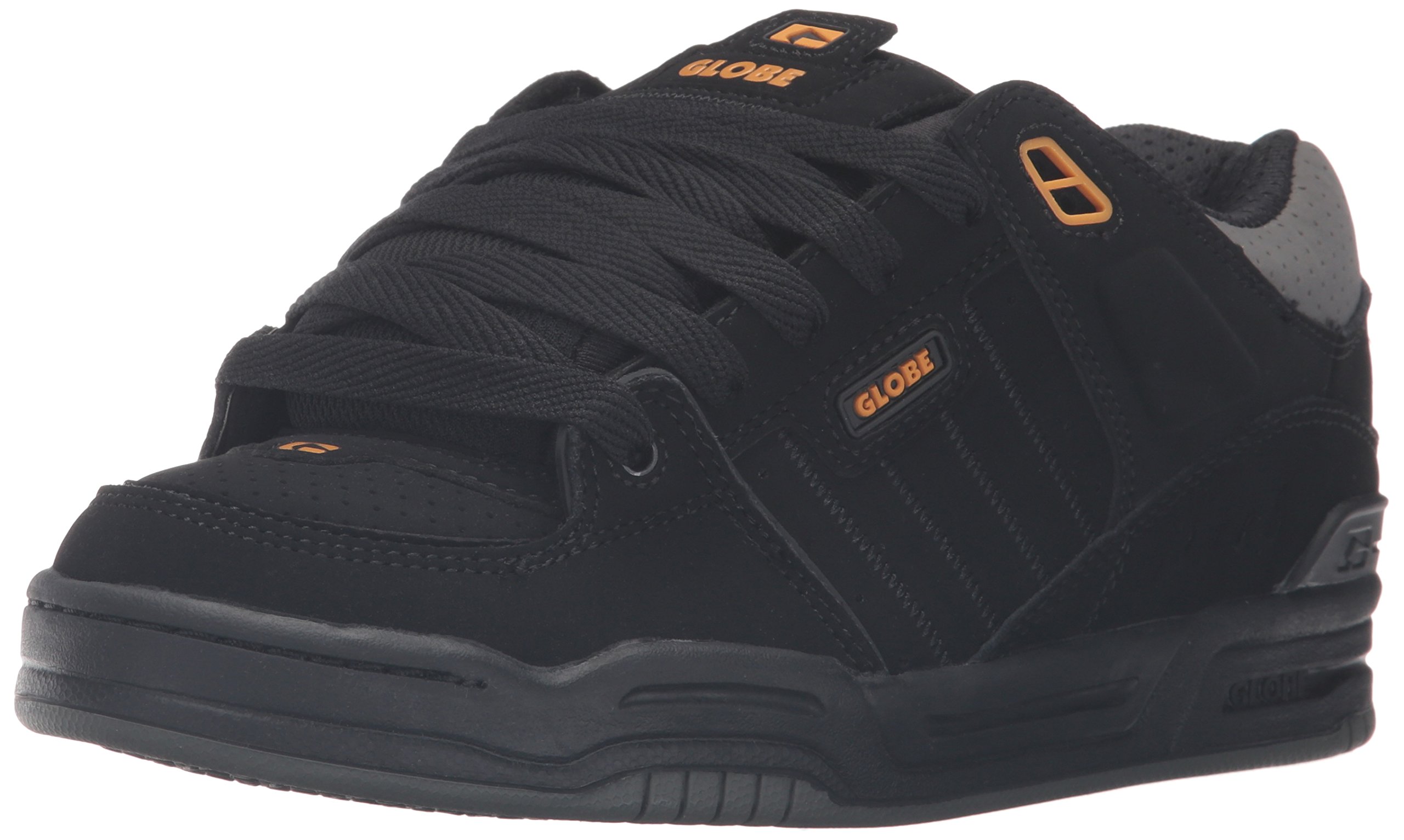 Globe Mens Fusion Skate Shoes, Black/Caramello/Charcoal, 14 M US