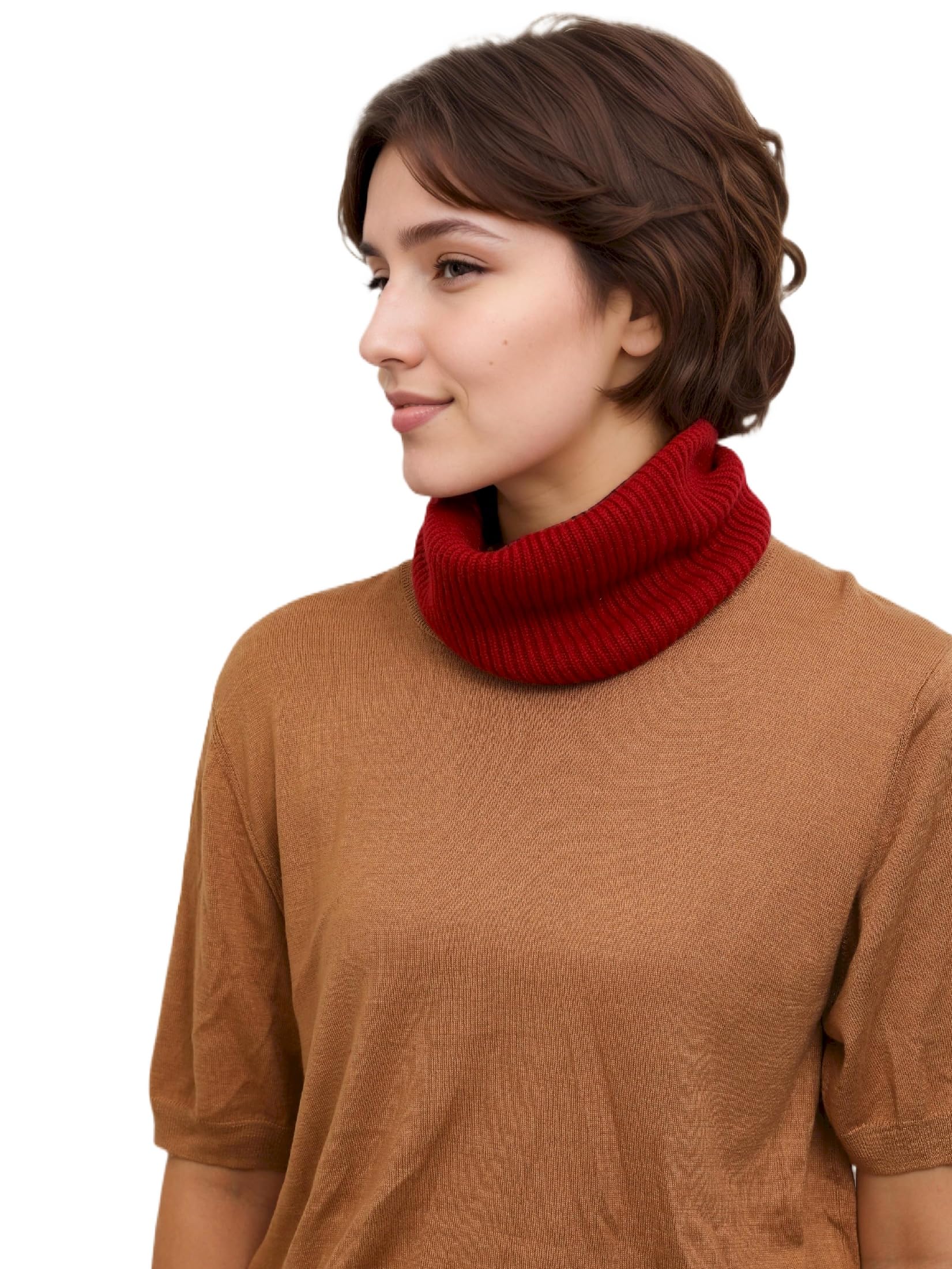 Bufanda de punto acanalado (100% cachemir, para hombre, color azul