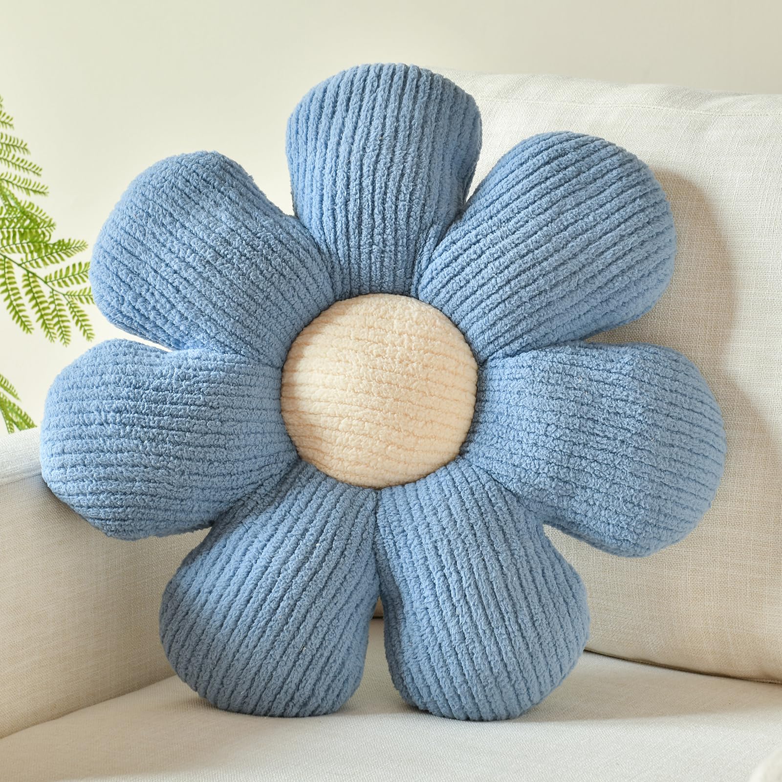 Xuyier Flower Shaped Throw Pillow,Soft Daisy Pillow with Decorative Pillows for Bed Couch Chair Floor, Flower Plush Pillows for Living Room Bed Room