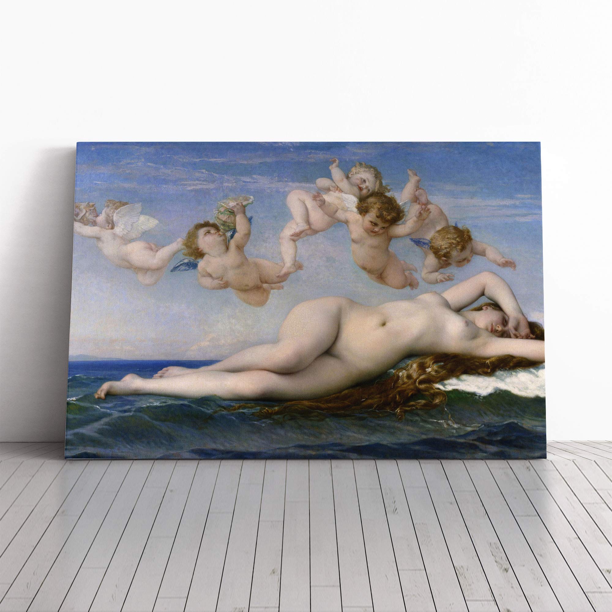 Alexandre Cabanel The Birth of Venus Canvas Print | Gallery Wrapped 30mm Frame Wall Art | 30x20 inches | Ready to Hang | Modern Picture | Living Room Bedroom Lounge Office