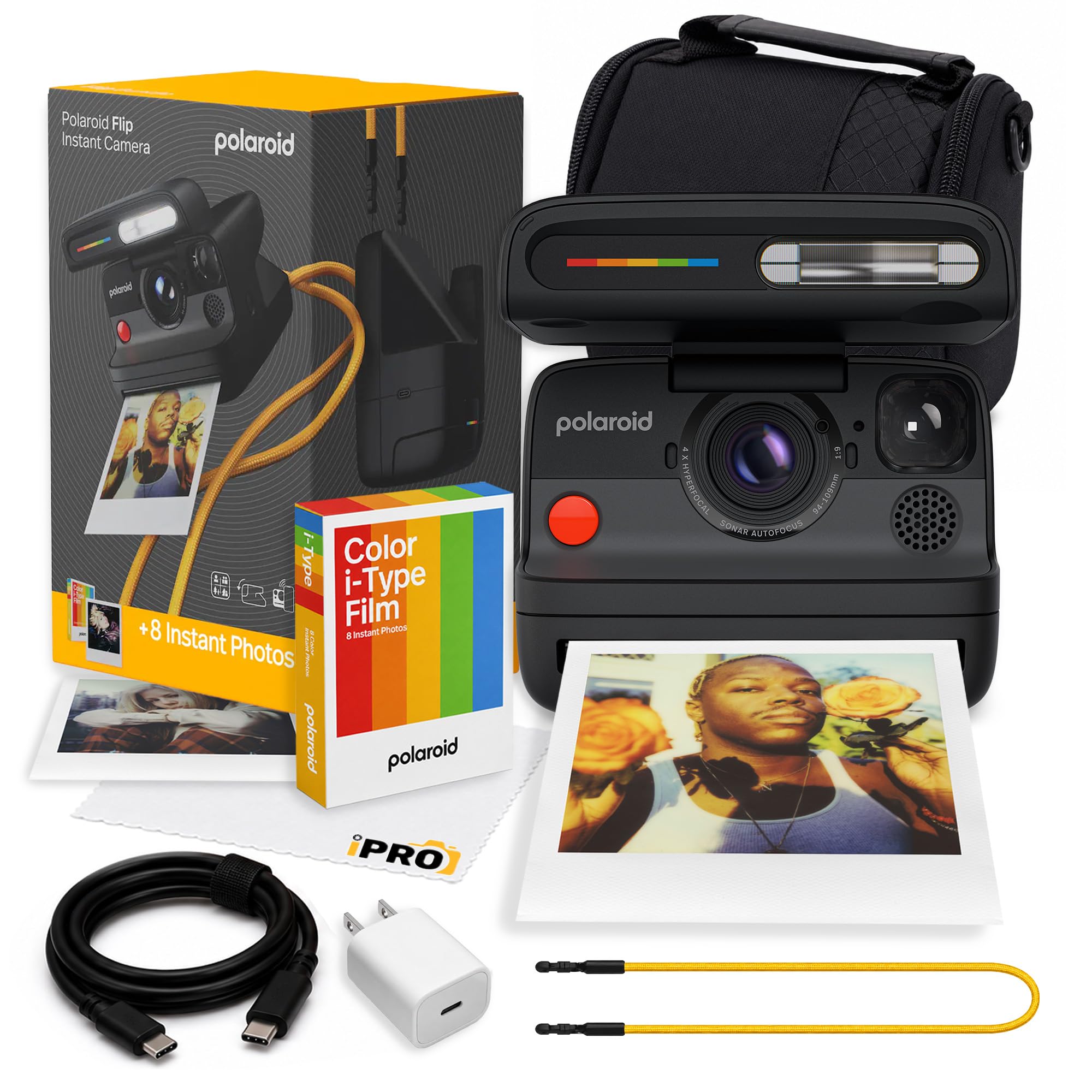 Polaroid Flip Instant Camera in Black + Film (8 Exposures) Bundle | Polaroid Camera with Film, Sonar Autofocus, 4-Lens System, Ideal for Travel, Parties & Instant Photography-picture-22