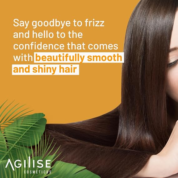 AGILISE UNIKA Hair Straightening Cream, Brazilian Blowout Products, Formaldehyde-Free Hair Straightener Cream, Smoothing for Straight Hair, Straightening Hair Products, Ojon Oil - 33.8 fl oz / 1L