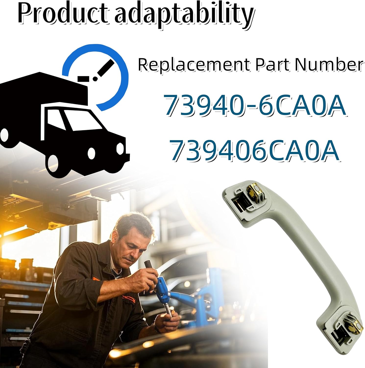 Car Roof Pull Grab Handle,Replace 73940-6CA0A,Compatible with Nissan Altima 2013-2023,Murano 2015-2019,Sentra 2013-2019,Versa 2020 2021,Pathfinder 2013-2019 (Without Hook)