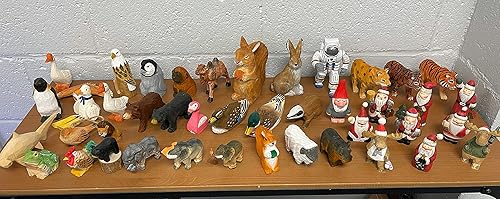 Vista 76 de Escultura de madera para decoración del hogar, estatua de madera, figuras de madera, decoración de habitación, animales salvajes tallados a mano