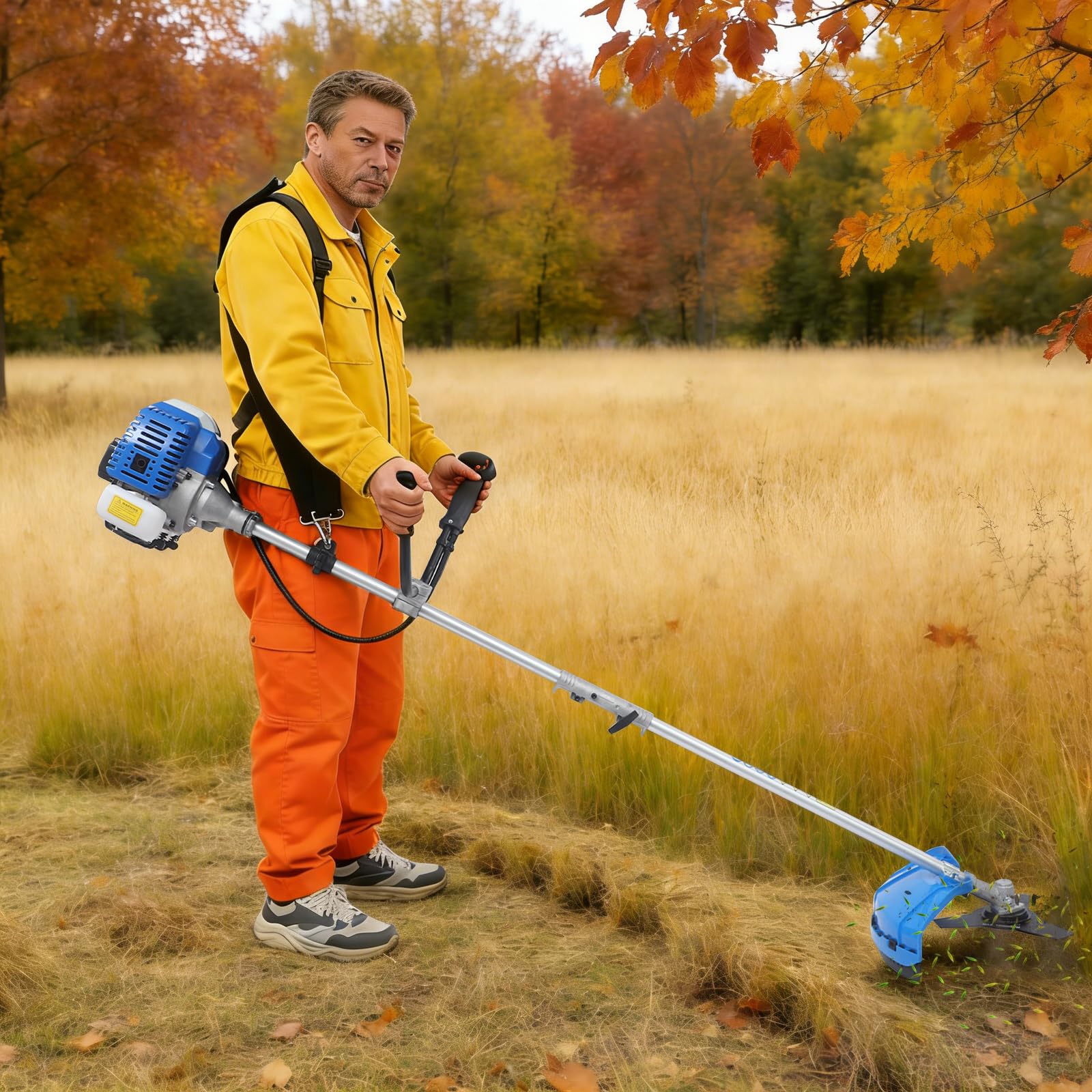 Kosiarka spalinowa 0,75 l, 3 w 1, do plecaka, chłodzona powietrzem, do kosiarki do trawy, na benzynę, do kosiarki dwusuwowej, 750 W, podkaszarka do trawy