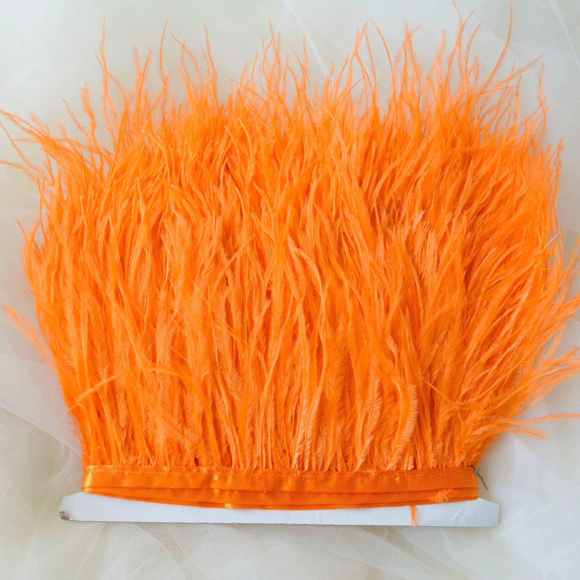 36 Colours Ostrich Feather Fringe Trim Fluffy Ostrich Plumes for Millinery Fascinator Craft Dress Making Pack of 1 Meter