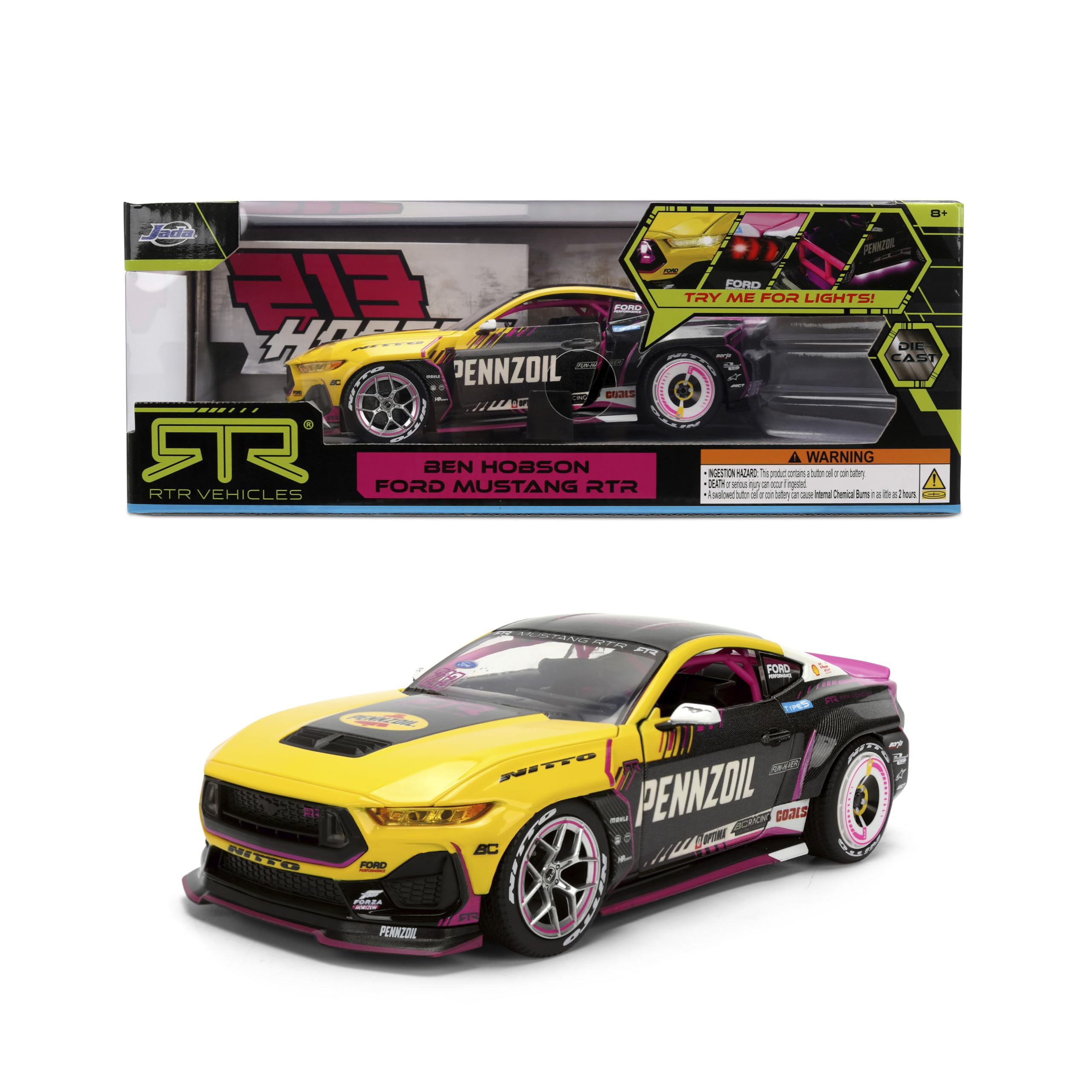 Amazon.com: Jada Toys Pennzoil 2025 Ford Mustang RTR 213 Ben