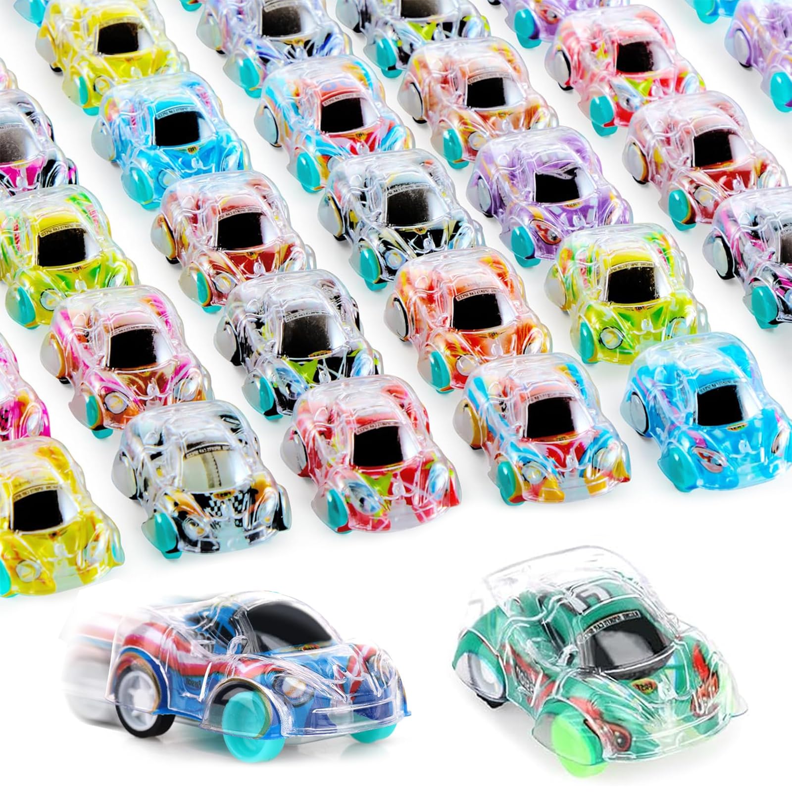 ZYEKIU 30 Pcs Pull Back Cars, Mini Push and Go Toy Cars Christmas Party Bag Fillers for Kids Boys Girls Birthday Party Bags for 6-10 Year Old Toddlers Partys Favours Stocking Fillers