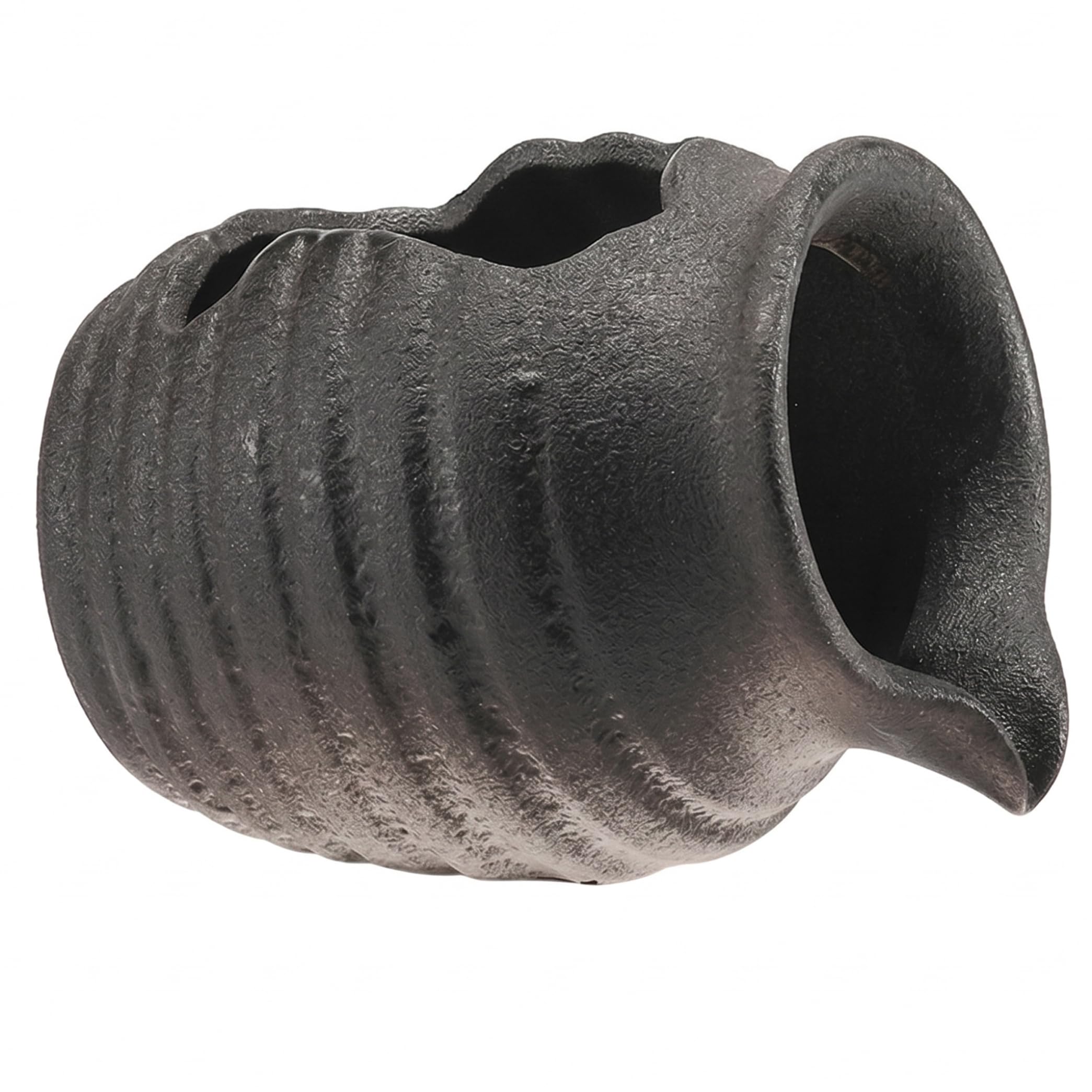 Monwssoe Fountain Spitter, 5in Tabletop Fountain Indoor With Spitter Handmade Ceramic Garden Decor, Black