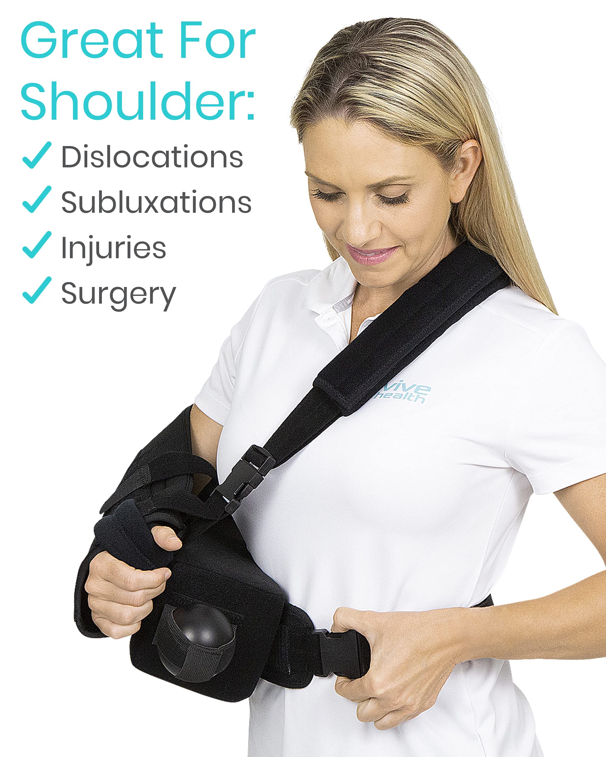 Vive Shoulder Abduction Sling Immobilizer for Injury Support pain