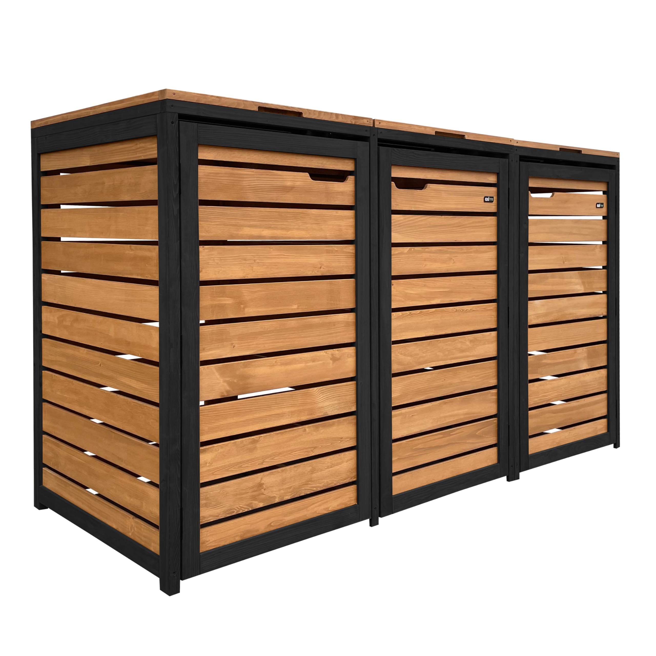 axi lex cache poubelle bois marron/noir