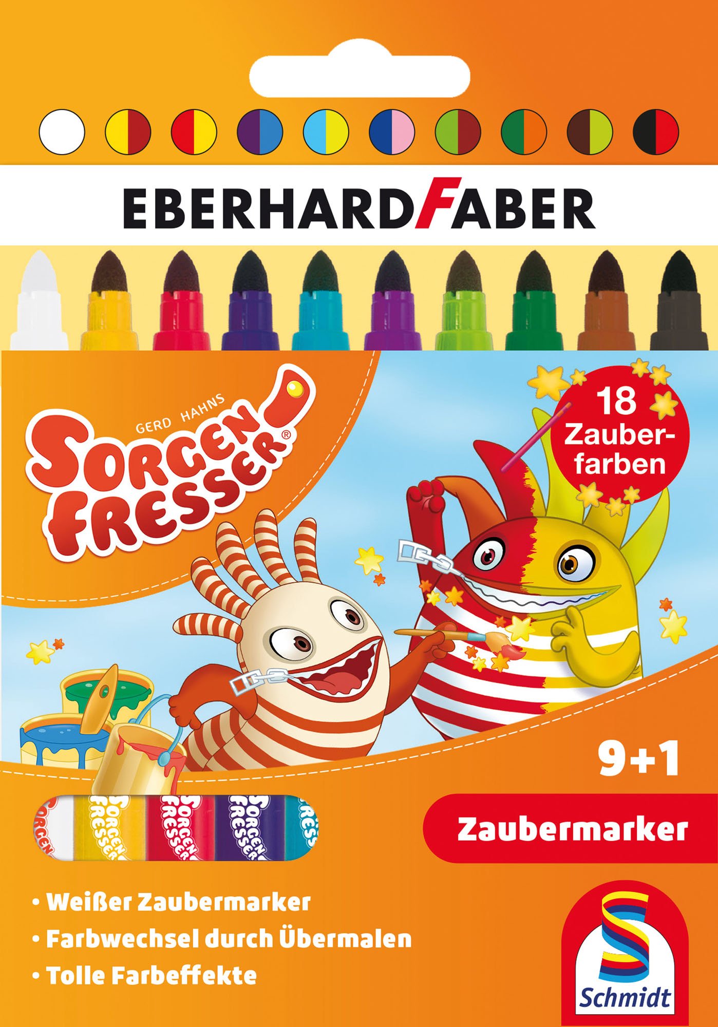 Schmidt Spiele 46303 Sorgenfresser – Pennarelli Doppia Punta 10 Pezzi – Atossici E Lavabili - 2