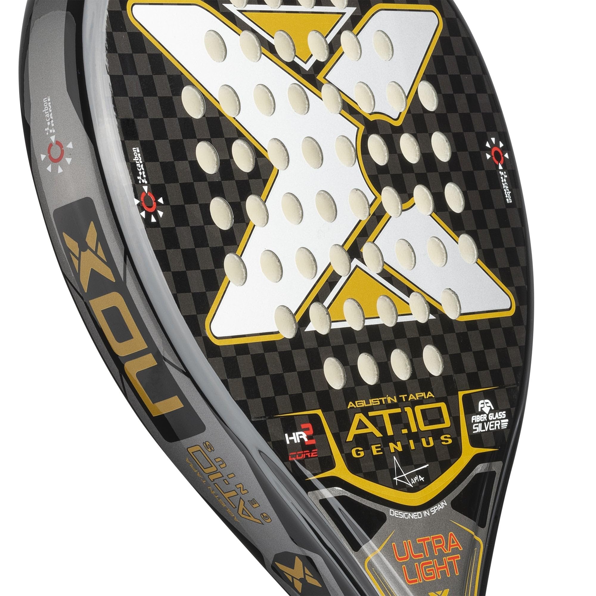 NOX AT10 Genius Ultralight 23 – Raquette De Padel Polyvalente, Carbone & Fibre De Verre