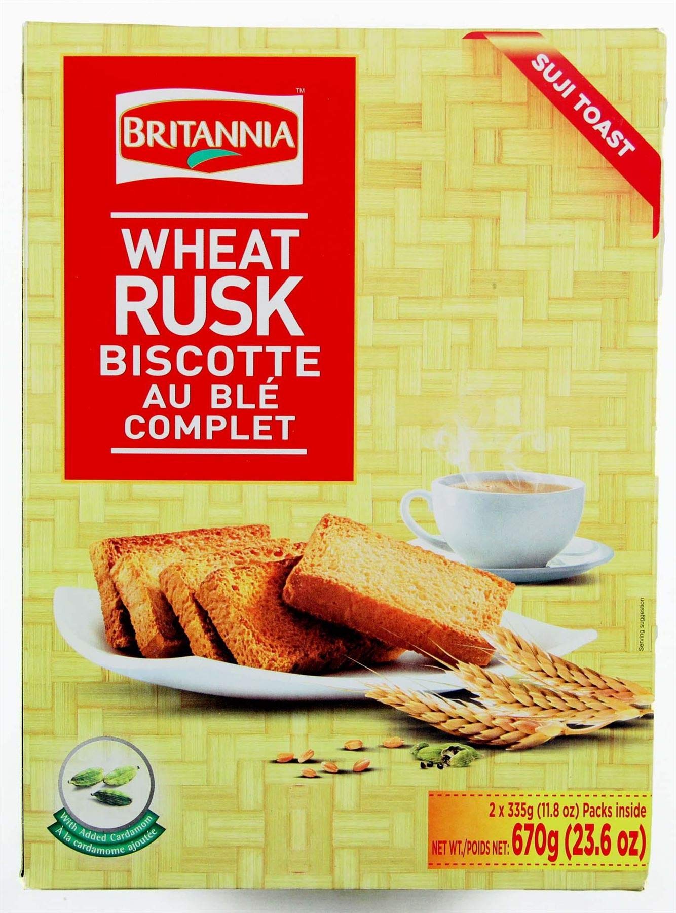 Britannia - Biscotte de blé - 610 g - Lot de 2
