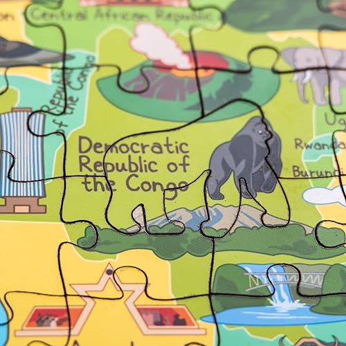 Miniatura 5 de Terra Puzzles Rompecabezas de mapa de África colorido y vibrante de 152 piezas 10 x 15 pulgadas para niños de 6 años divertido juguete educativo y