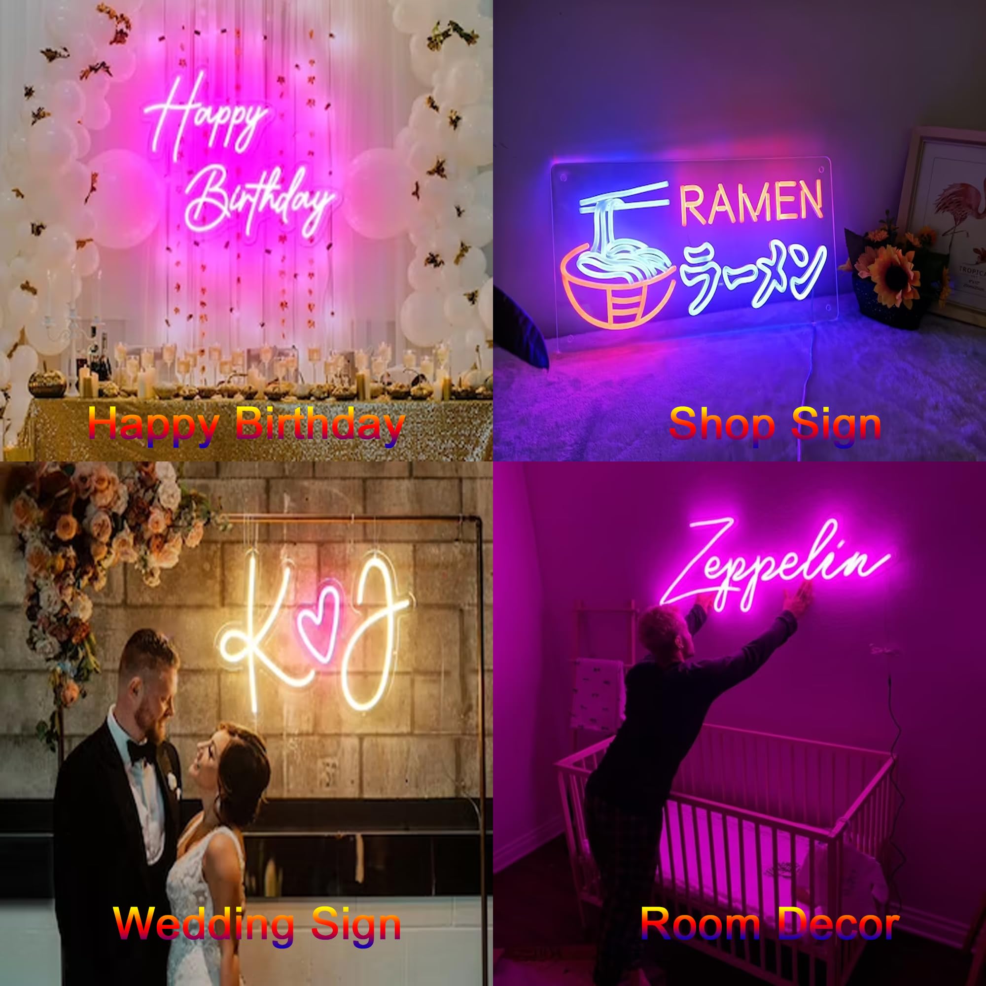 Insegna al neon a led personalizzata, insegna luminosa da parete artistica personalizzata per la decorazione della parete della camera da letto della camera (85cm, 1 riga di testo