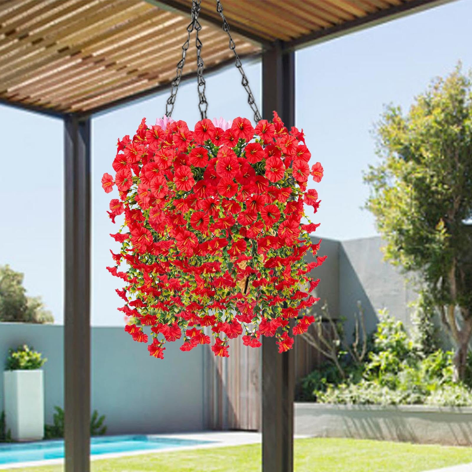 Amazon.de: Eventerde Knstliche Petunien, knstliche Petunien fr Outdoors  | 2X Indoor Outdoor Faux Petunias - Wetterfest UV -resistent simulierte  farbenfrohe Pflanzen fr Gartenfensterbox Pot Vase Pflanzer