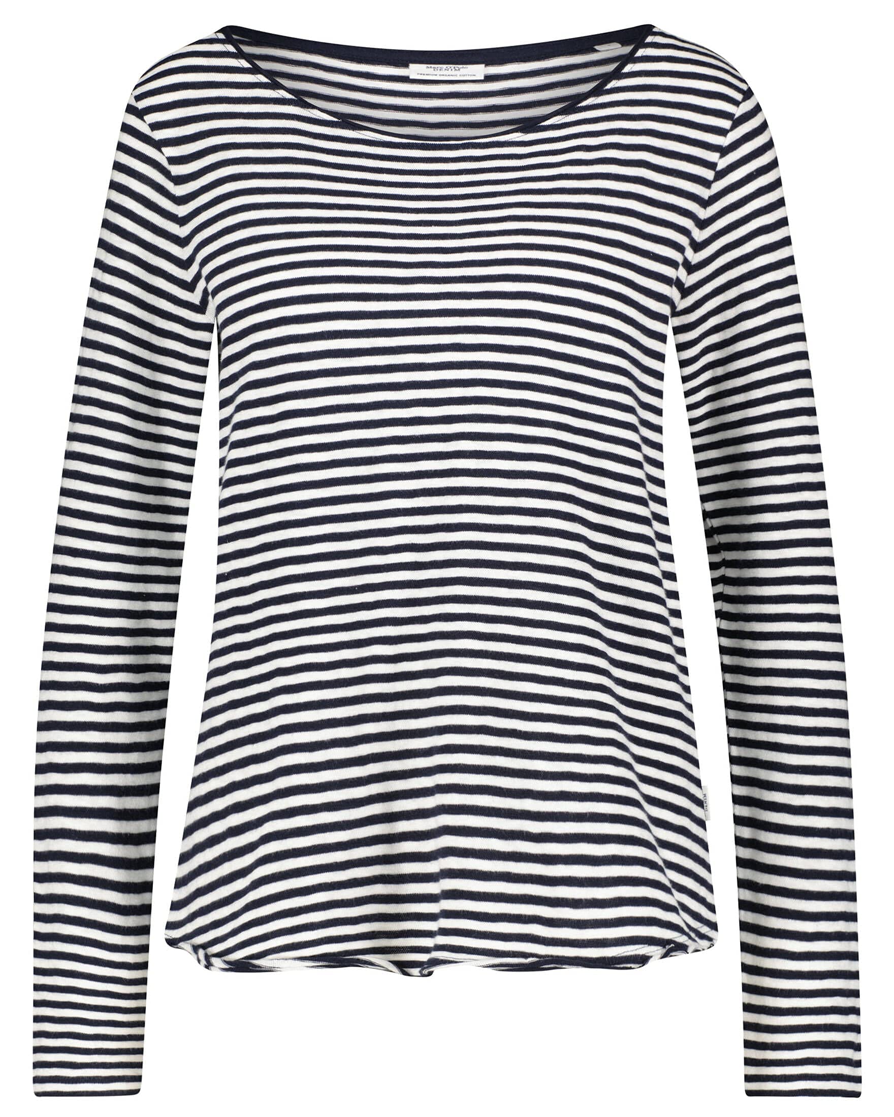 Marc OߴPolo Damen Langarmshirt aus Bio-Baumwolle mit Logo