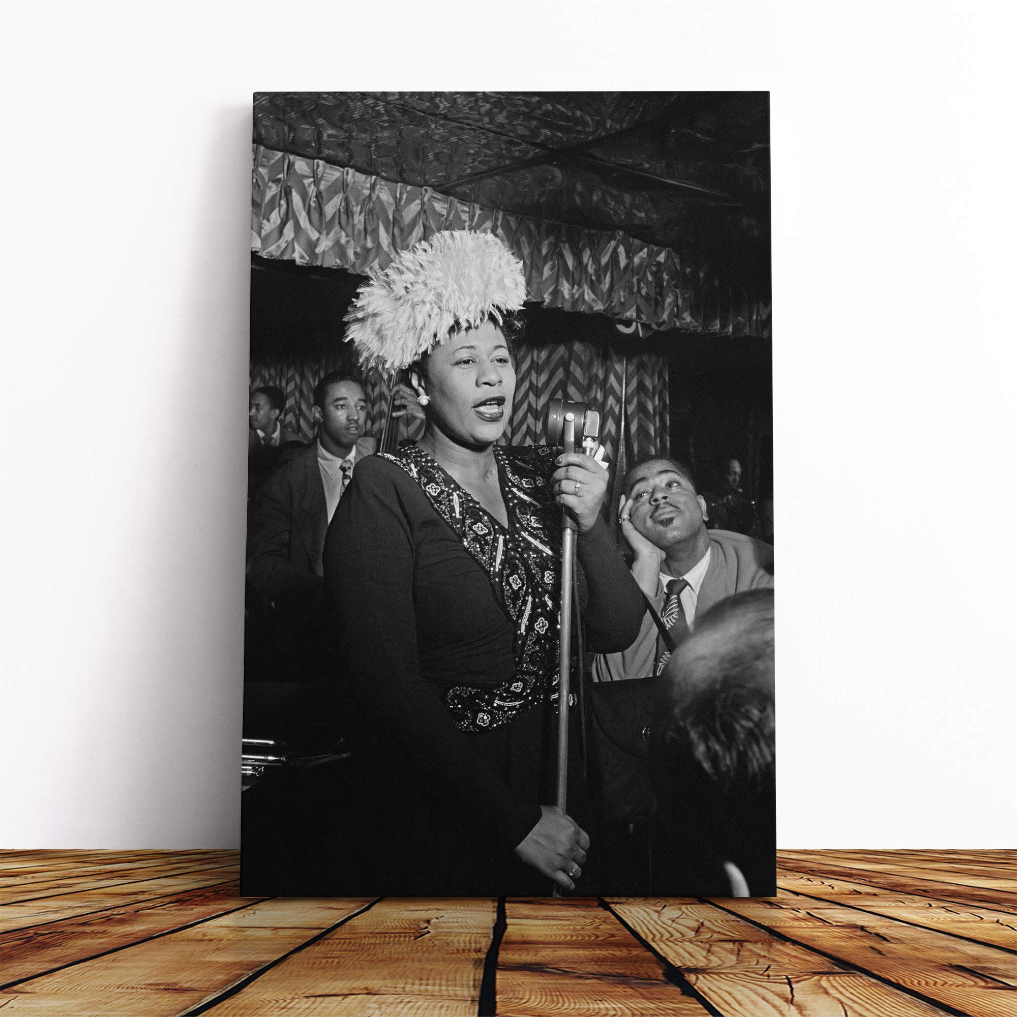 Big Box Art Canvas Print Wall Art Ella Fitzgerald | Mounted and Stretched Box Frame Picture | Home Decor for Kitchen, Living, Dining Room, Bedroom, Hallway, Multi-Colour, 20x14 Inch