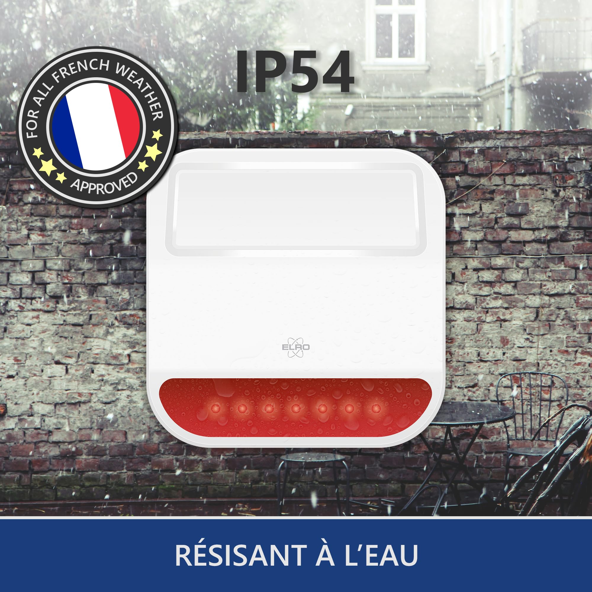 ELRO AS98SRB Sirène extérieure pour Le système d'alarme Home2 ELRO AS98S
